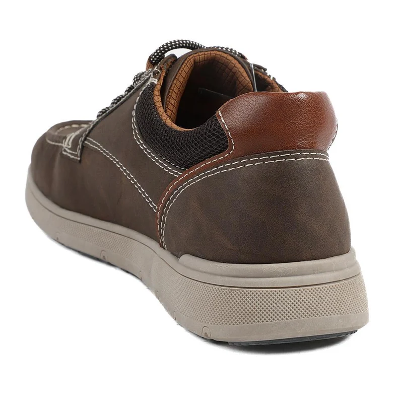 Wide Fit Casual Lace Up Shoes - GANG43003 / 329 270 - Brown