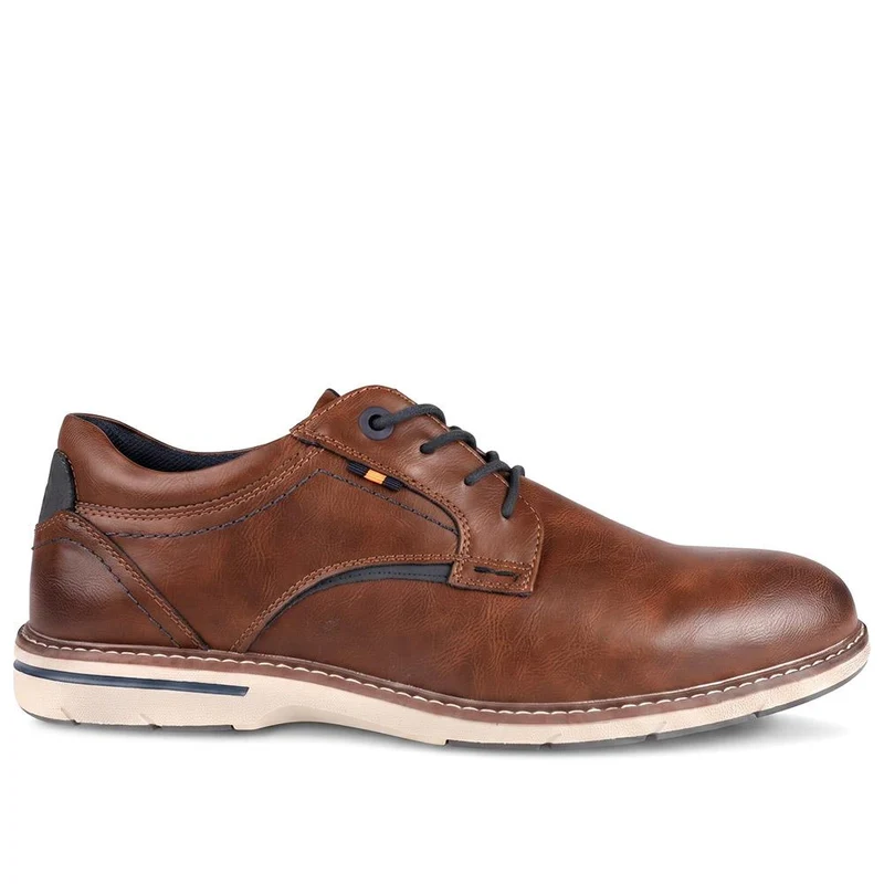 Relife Extra Wide Lace Up Shoes - RELIF44018 / 329 914 - Cognac