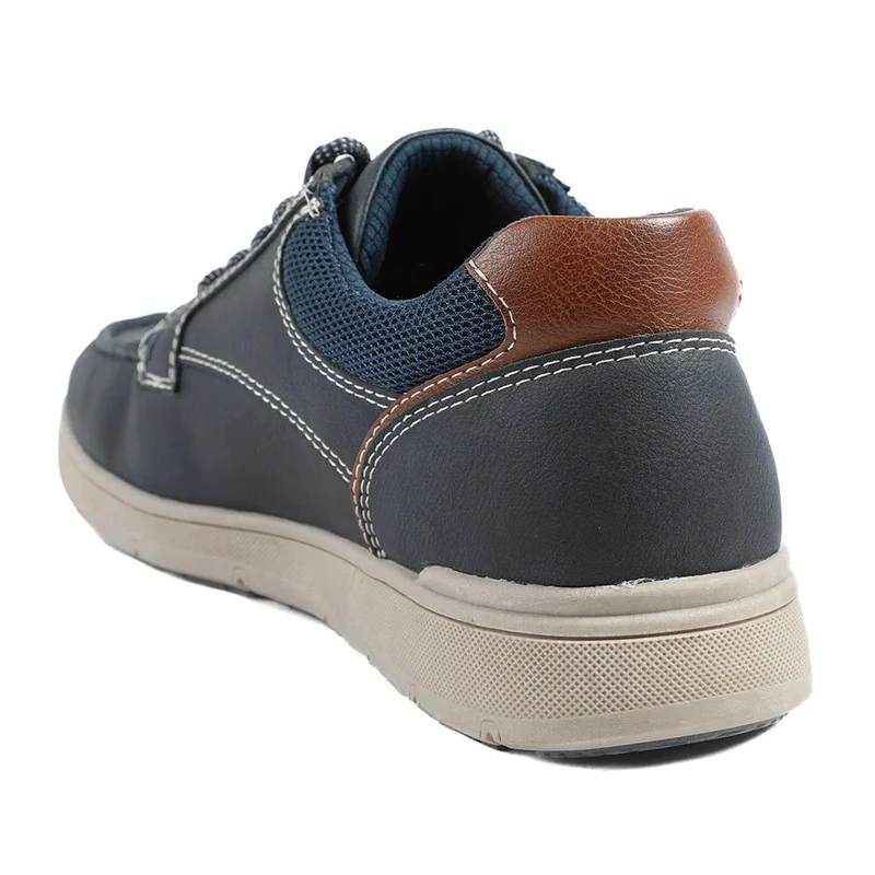 Wide Fit Casual Lace Up Shoes - GANG43003 / 329 270 - Navy