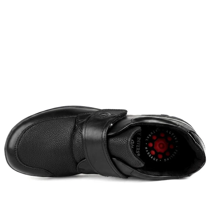 Relife Wide Fit Touch Fasten Monk Shoes - RELIF44002 / 329 663 - Black