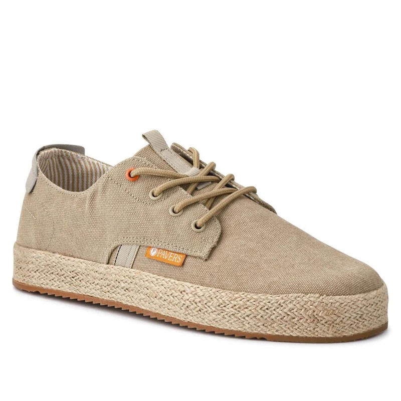 Cushioned Lace-Up Shoes - XIAM41016 / 327 171 - Beige