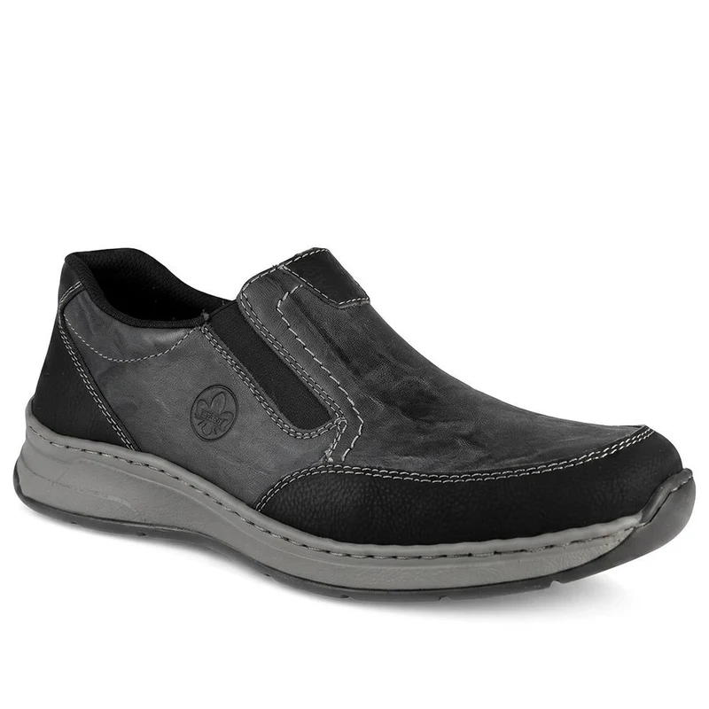 Rieker Elasticated Slip On Shoes - RKR44516 / 329 913 - Charcoal