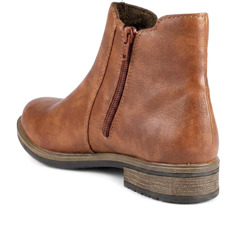 Rieker Smart Smooth Leather Chelsea Boots - RKR44514 / 329 723 - Tan