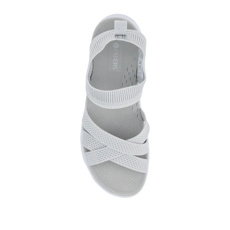 Elasticated Slip-On Sandals - XIAM41017 / 327 825 - Grey