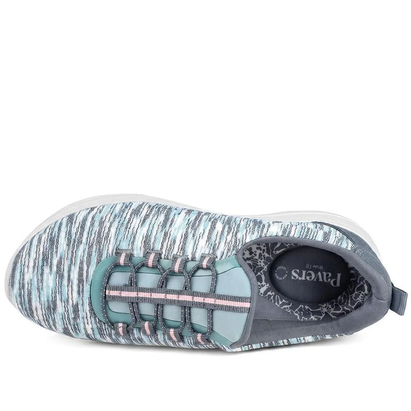 Wide Fit Memory Foam Bungee Lace Trainers - BRK43033 / 329 274 - Denim