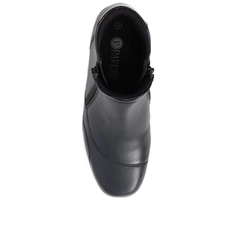 Leather Boots - KF38020 / 324 490 - Navy