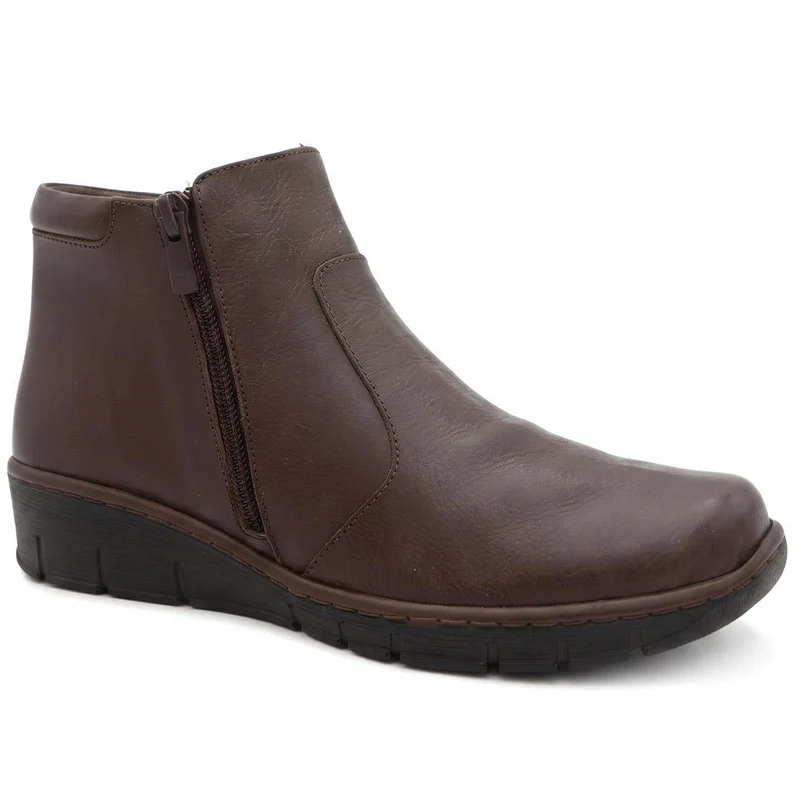 Leather Ankle Boots - LUCK40001 / 326 380 - Chocolate