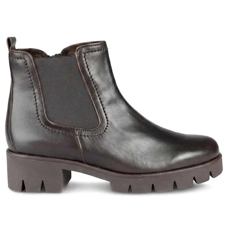 Gabor Chunky Leather Chelsea Boots - GABC44056 / 330 675 - Burgundy