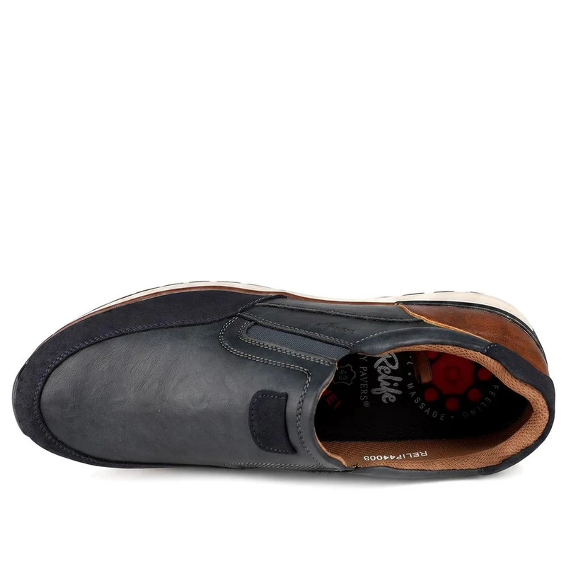 Relife Extra Wide Slip On Trainers - RELIF44008 / 329 859 - Navy