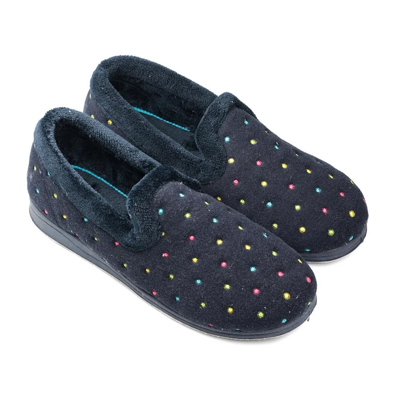 Padders Ladies Slippers 2E Fit Vulcanised - REPOSE