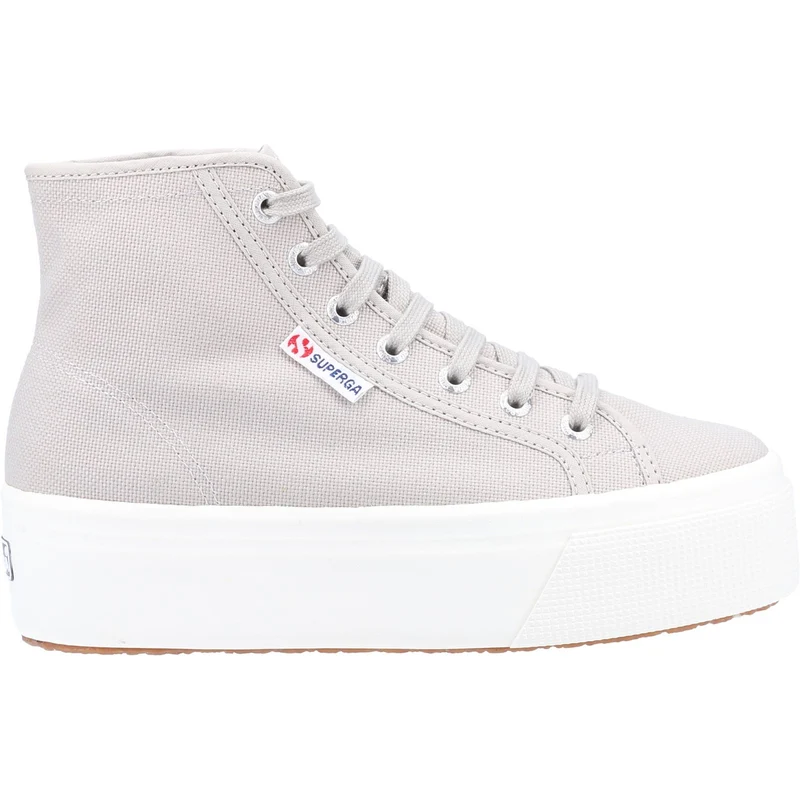 Superga Damen-Sneaker 2708 Hi Top | Grau Colomba Weiß Avorio