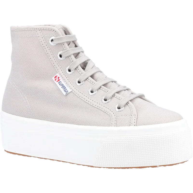 Superga Damen-Sneaker 2708 Hi Top | Grau Colomba Weiß Avorio