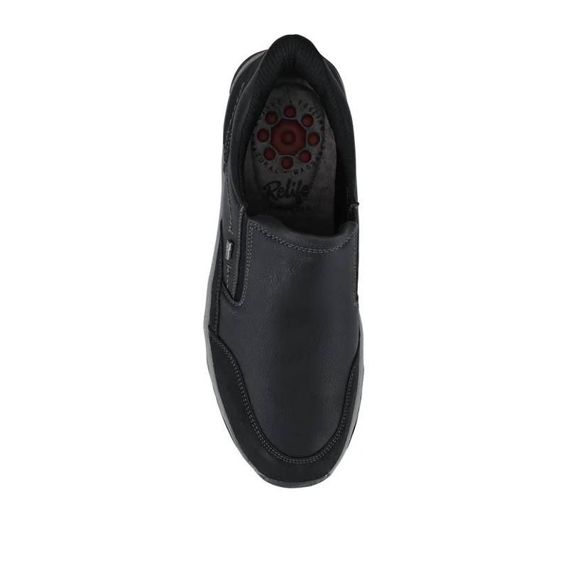 Relife Wide Fit Elasticated Slip-On Shoes - RELIF42001 / 327 807 - Black