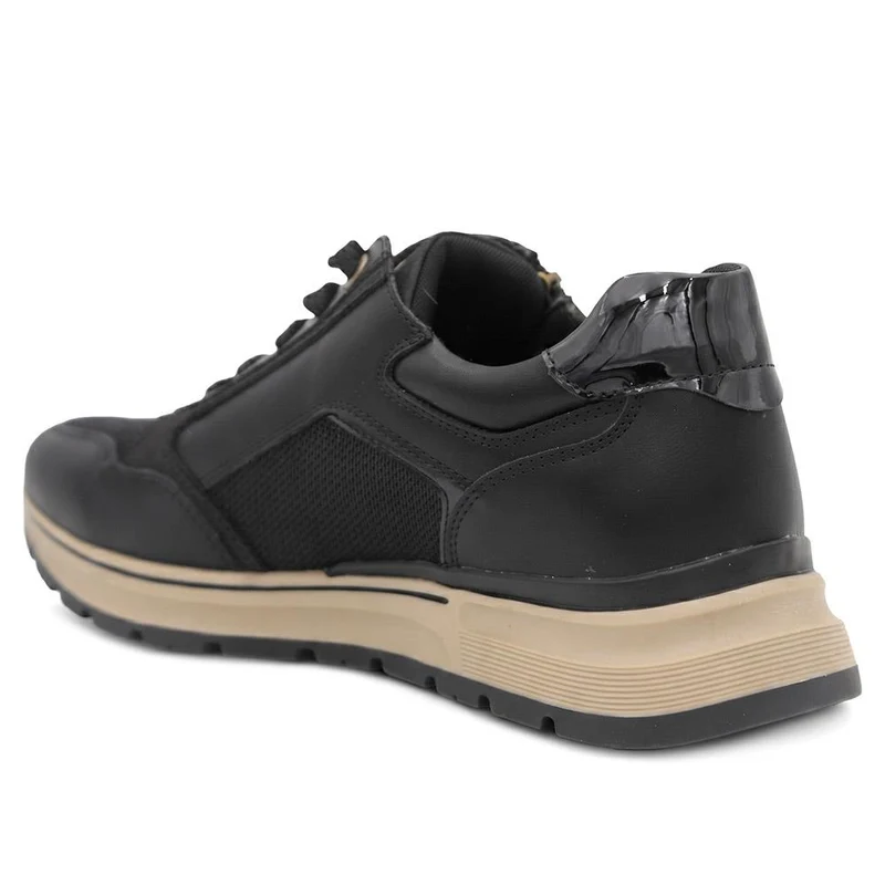 Breathable Zip & Lace Style Trainers - WOIL44043 / 329 619 - Black