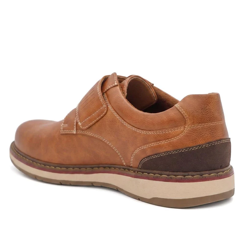 Adjustable Fit Comfy Monk Shoes - XINGH44008 / 330 037 - Tan