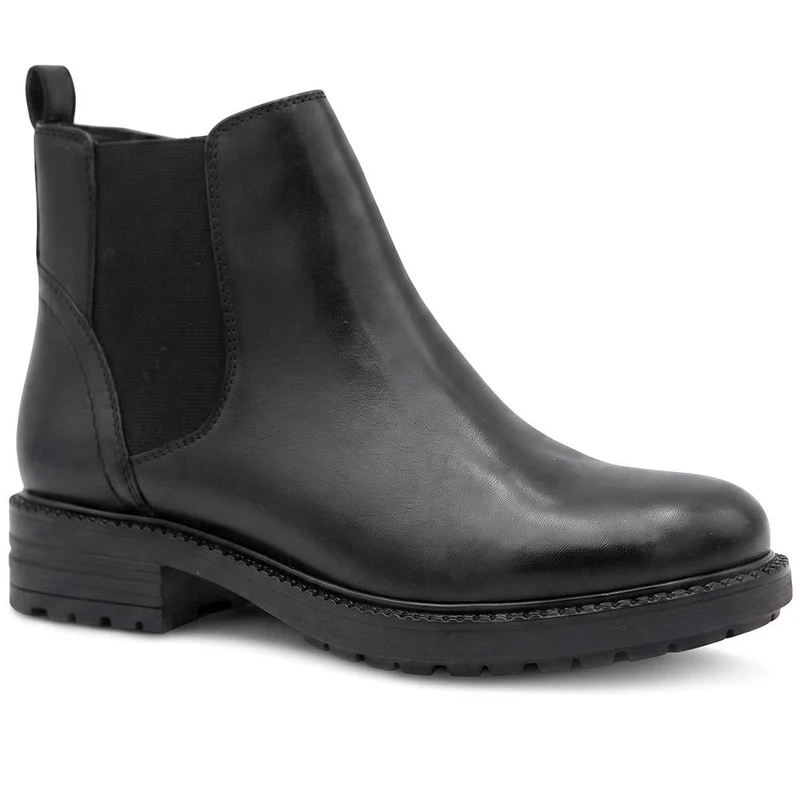 Smart Leather Block Heel Chelsea Boots - MINTL44005 / 330 078