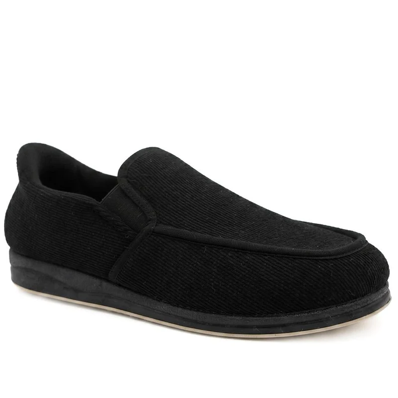 Easy Step In Extra Wide Corduroy Slippers - QING42009 / 327 900