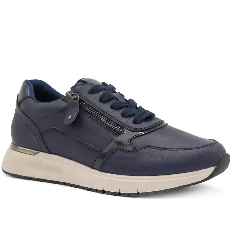 Lightweight Zip & Lace Fasten Trainers - WBINS44043 / 329 606