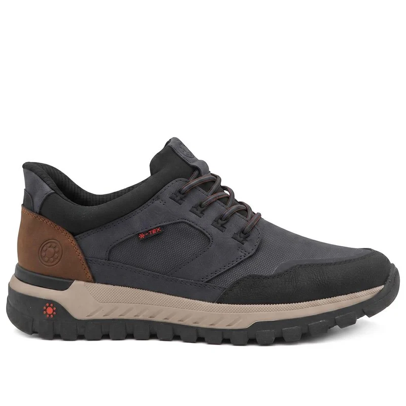 Relife Extra Wide Slip On Bungee Lace Trainers - RELIF44003 / 329 846 - Navy