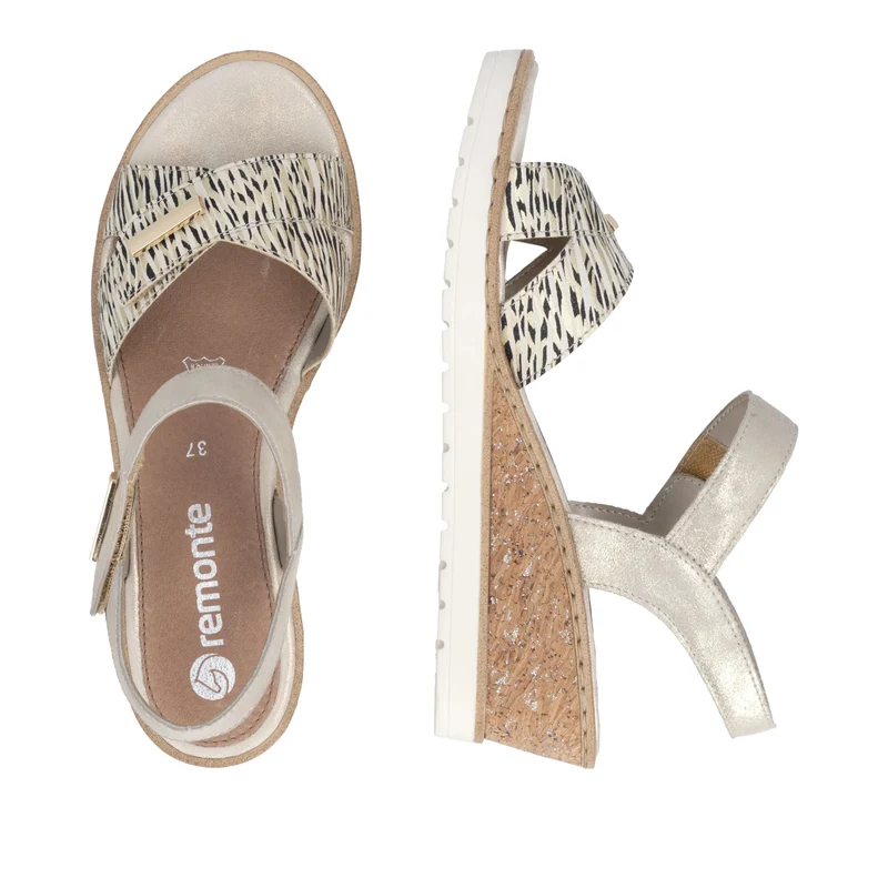 Remonte Damen-Keilsandalen | Gold