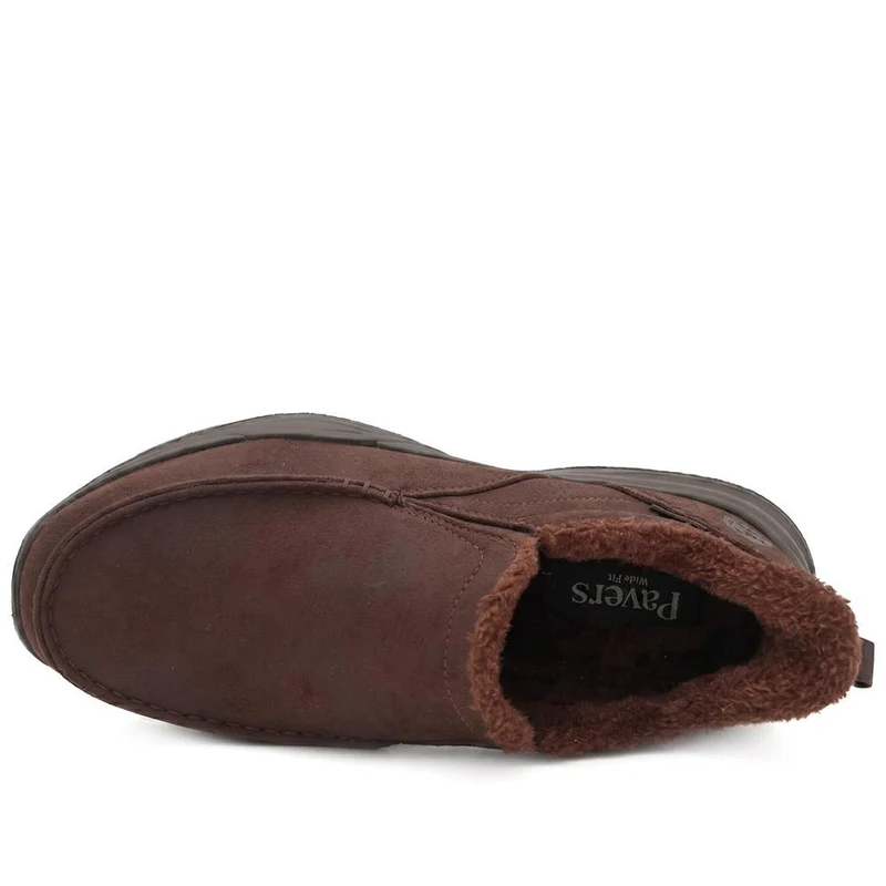 Easy Step In Wide Fit Faux Fur Lined Slippers - BOJIE44008 / 330 154 - Brown