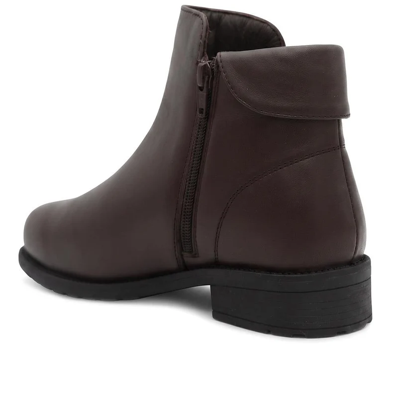 EasyFit Extra-Wide Leather Ankle Boots - WOLCOTT / 330 212 - Chocolate
