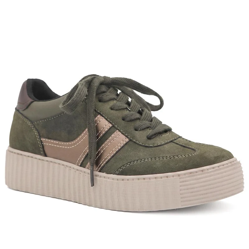 Bellissimo Chunky Lace Wedge Trainers - BELWBIN44093 / 330 234