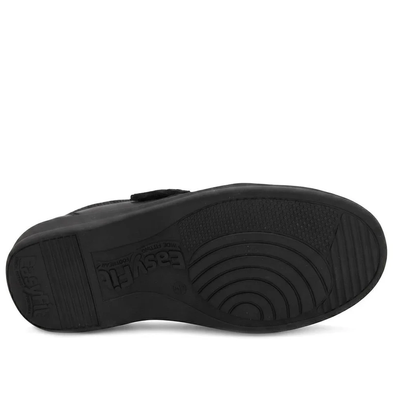 EasyFit Extra Wide Leather Adjustable Mary Janes - ARLEN / 330 252 - Black