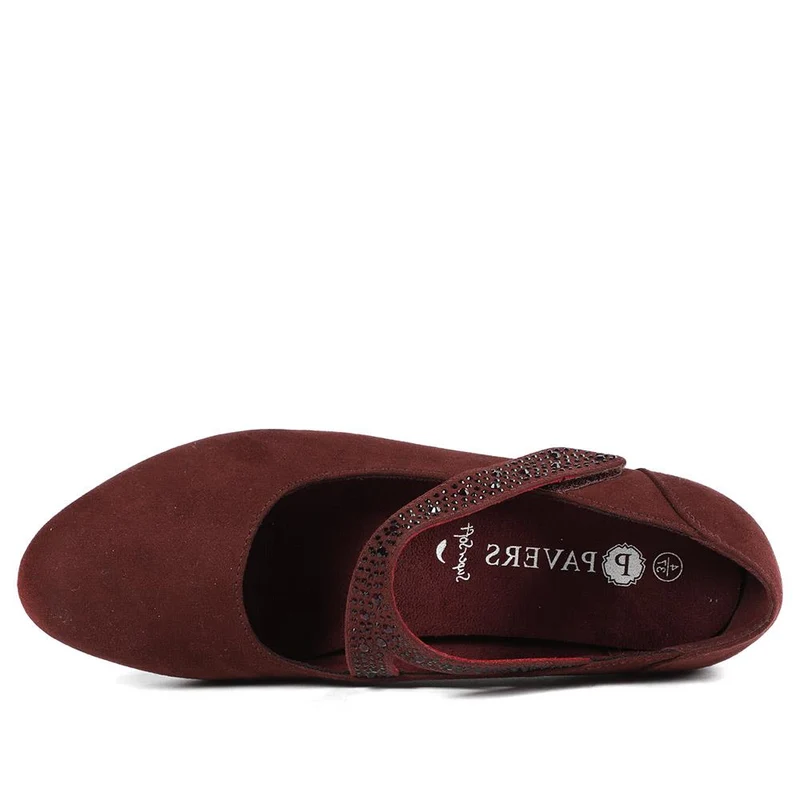 Wide fit Cone Heeled Mary Janes - PLAN40030 / 326 845 - Bordeaux