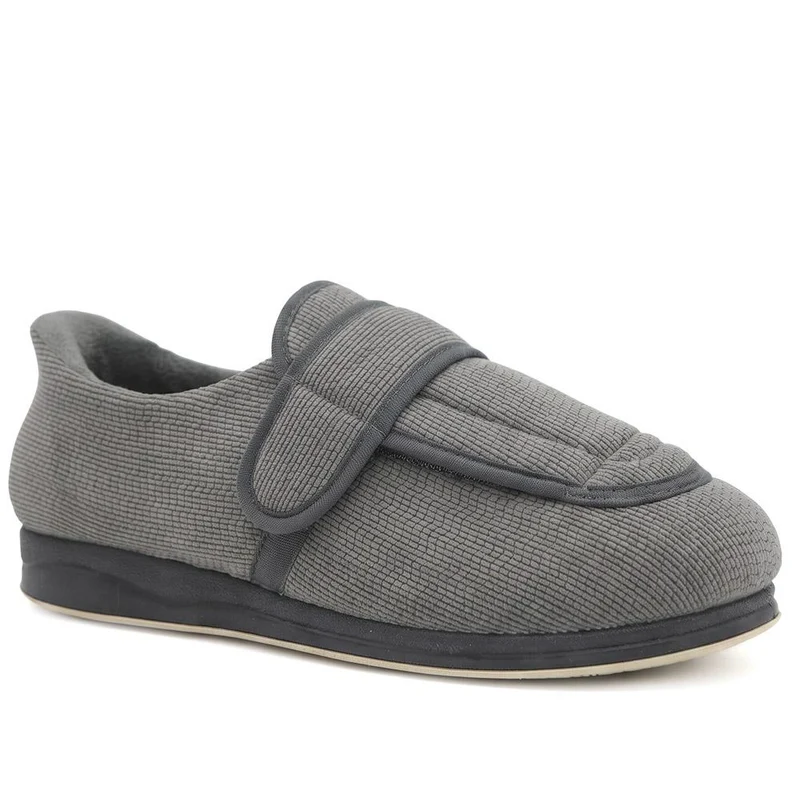 EasyFit Extra Wide Touch Fasten Slippers - JEREMY / 330 322
