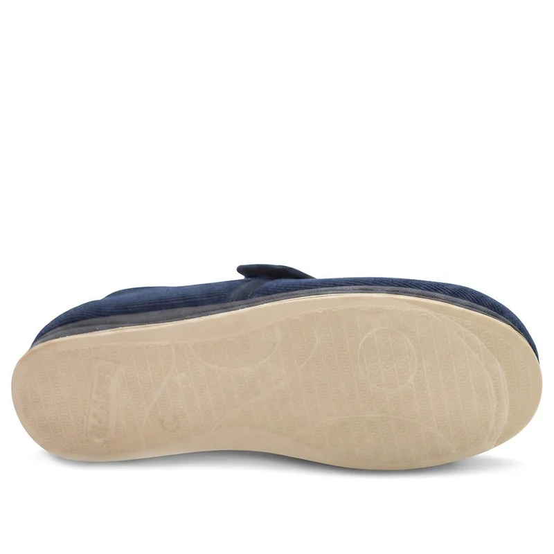 EasyFit Extra Wide Touch Fasten Slippers - JEREMY / 330 322 - Navy