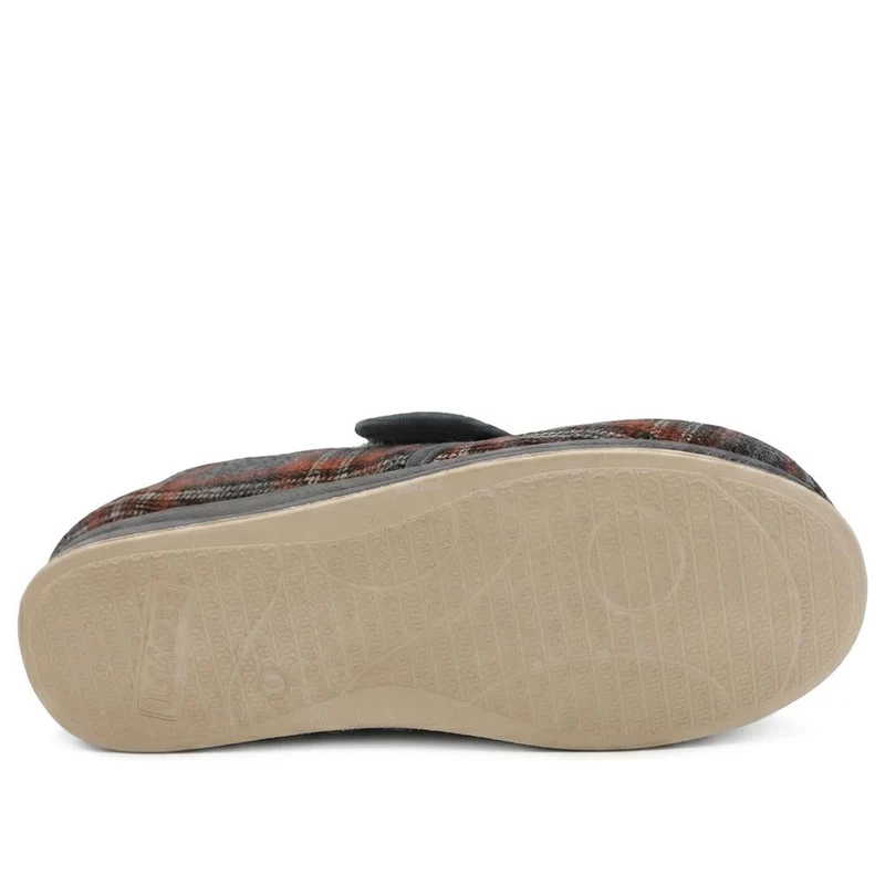 EasyFit Sven Extra Wide Adjustable Fasten Slippers - SVEN / 330 321 - Grey-Red