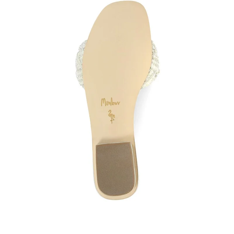 Embellished Mule Sandals - MENBU35512 / 321 871 - Silver