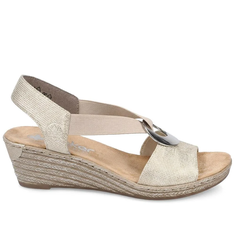 Slingback Wedge Sandals - RKR37525 / 323 724 - Natural