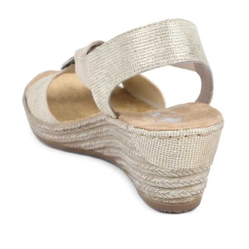 Slingback Wedge Sandals - RKR37525 / 323 724 - Natural