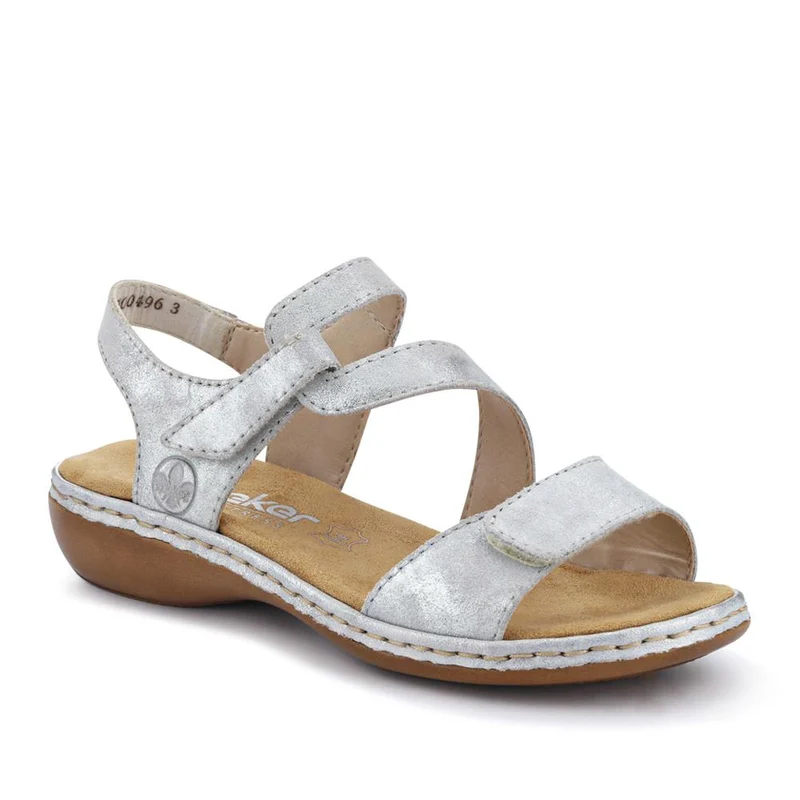 Flat Leather Sandal - RKR29540 / null - Silver