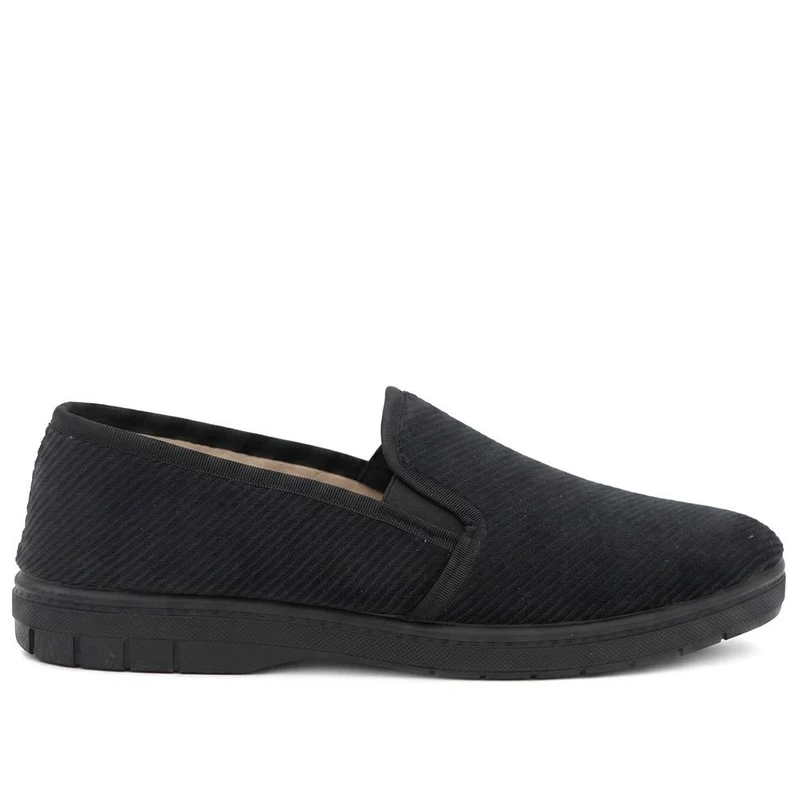 Warm Lined Comfy Full Slippers - BONAD44007 / 330 304 - Black