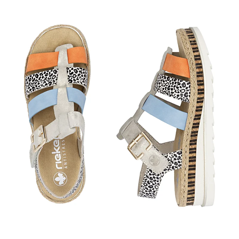 Rieker Damen-Keilsandalen | Mehrfarbig