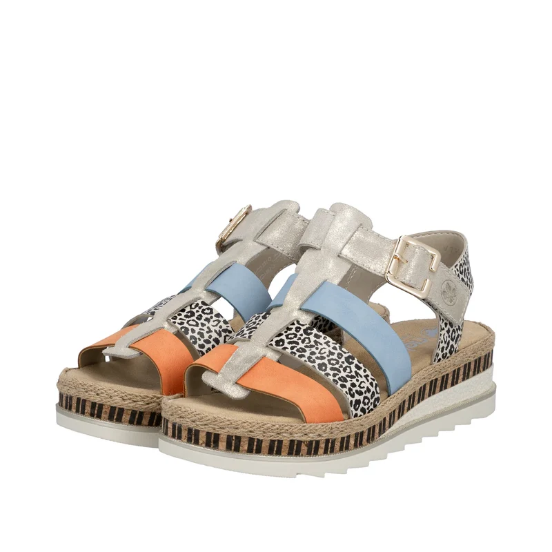 Rieker Damen-Keilsandalen | Mehrfarbig