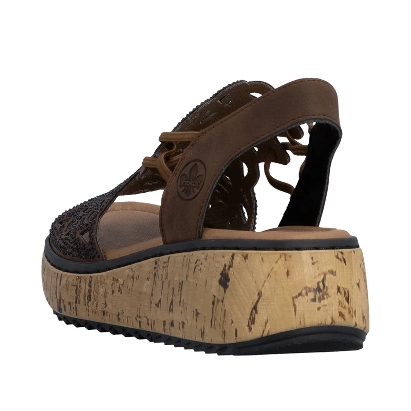 Rieker Damen-Keilsandalen | Braun