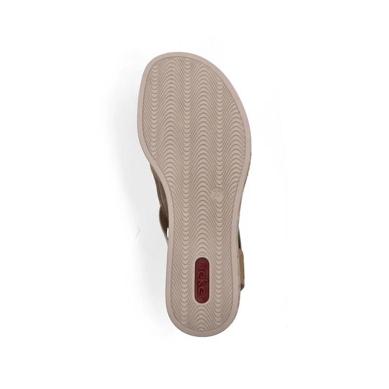 Rieker Damen-Plateausandalen mit Keilabsatz | Beige