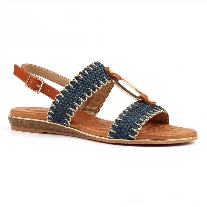 Lunar Jules Fashion Damen-Sandalen zum Hineinschlüpfen | Marineblau