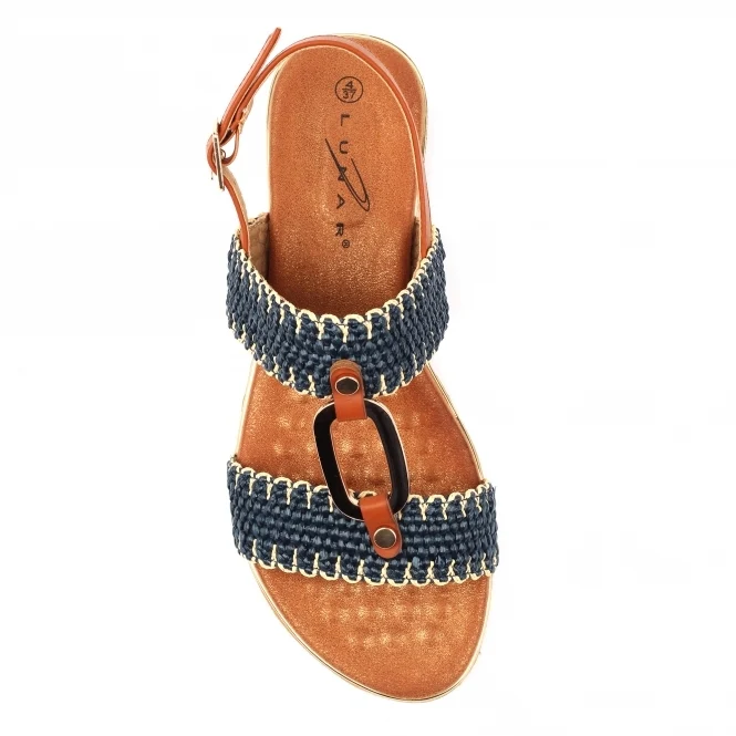 Lunar Jules Fashion Damen-Sandalen zum Hineinschlüpfen | Marineblau