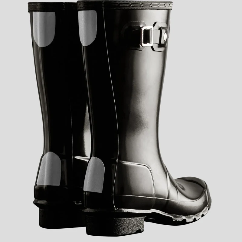 Hunter Kids Junior Originals Gloss Boot | Schwarz