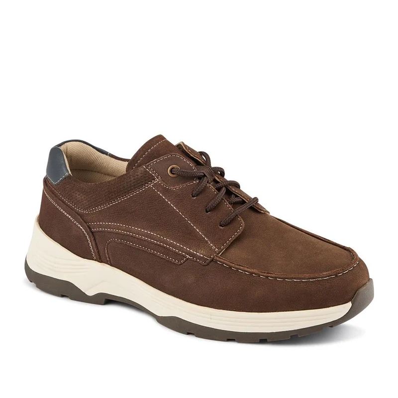 Extra-Wide Leather Casual Shoes - KRISTOPH / 326 962