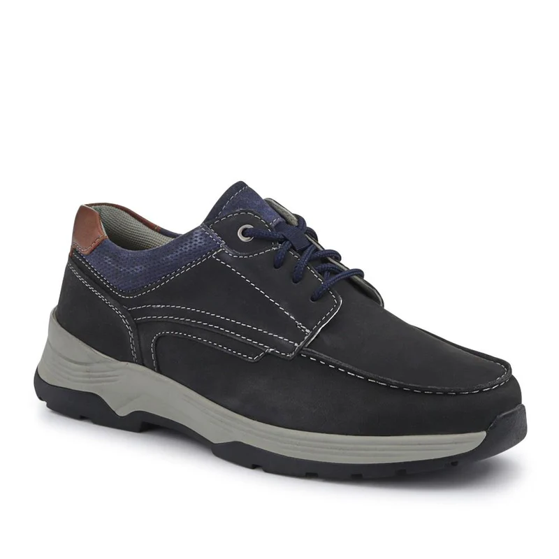 Extra-Wide Leather Casual Shoes - KRISTOPH / 326 962
