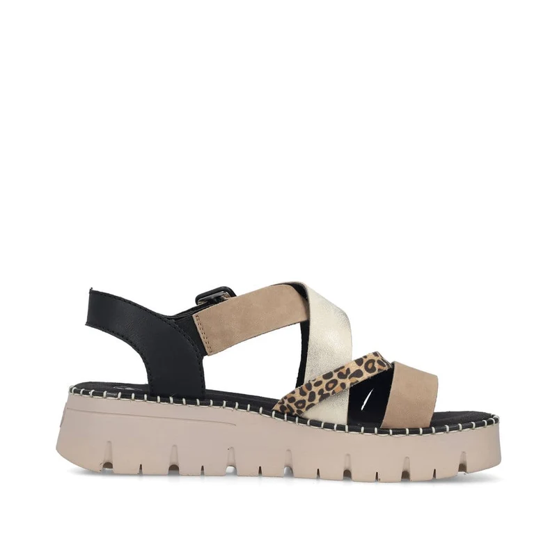 Rieker Damen-Keilsandalen | Schwarz