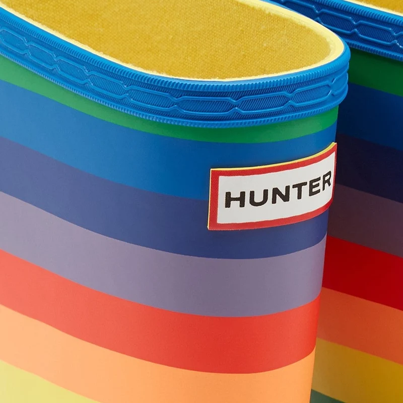 Hunter Kinder-Gummistiefel mit Regenbogenmuster | Mehrfarbig