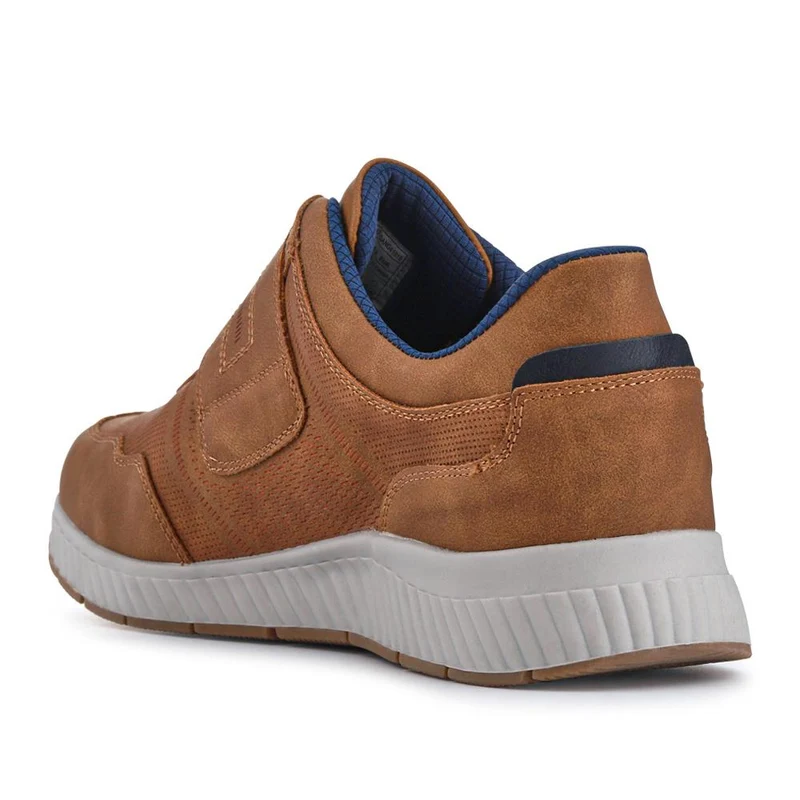 Easy Step In Wide Fit Touch Fastening Trainers - GANG41019 / 327 550 - Tan