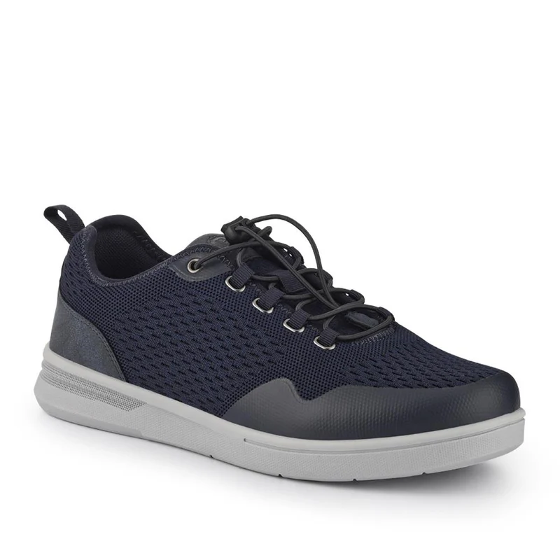 Bungee-Laced Memory Foam Shoes - BOJIE41027 / 327 404 - Navy